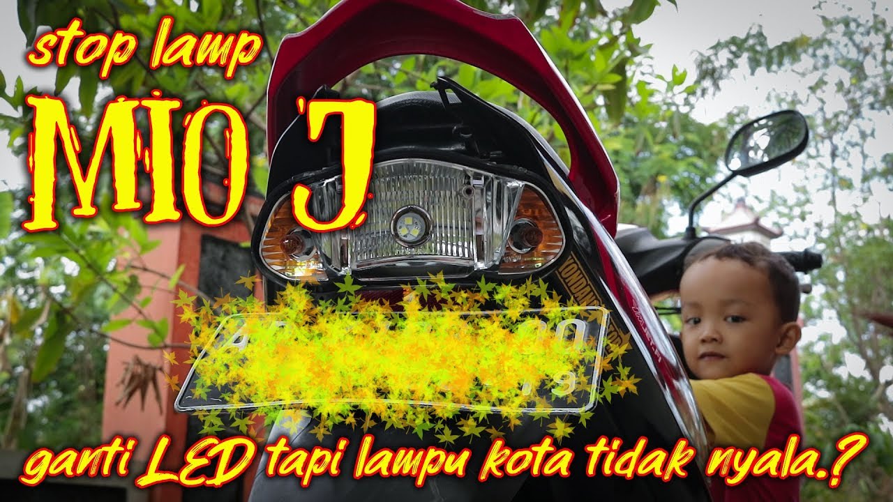 modif lampu mio j part I (pasang stop lamp LED kedip n rubah arus)
