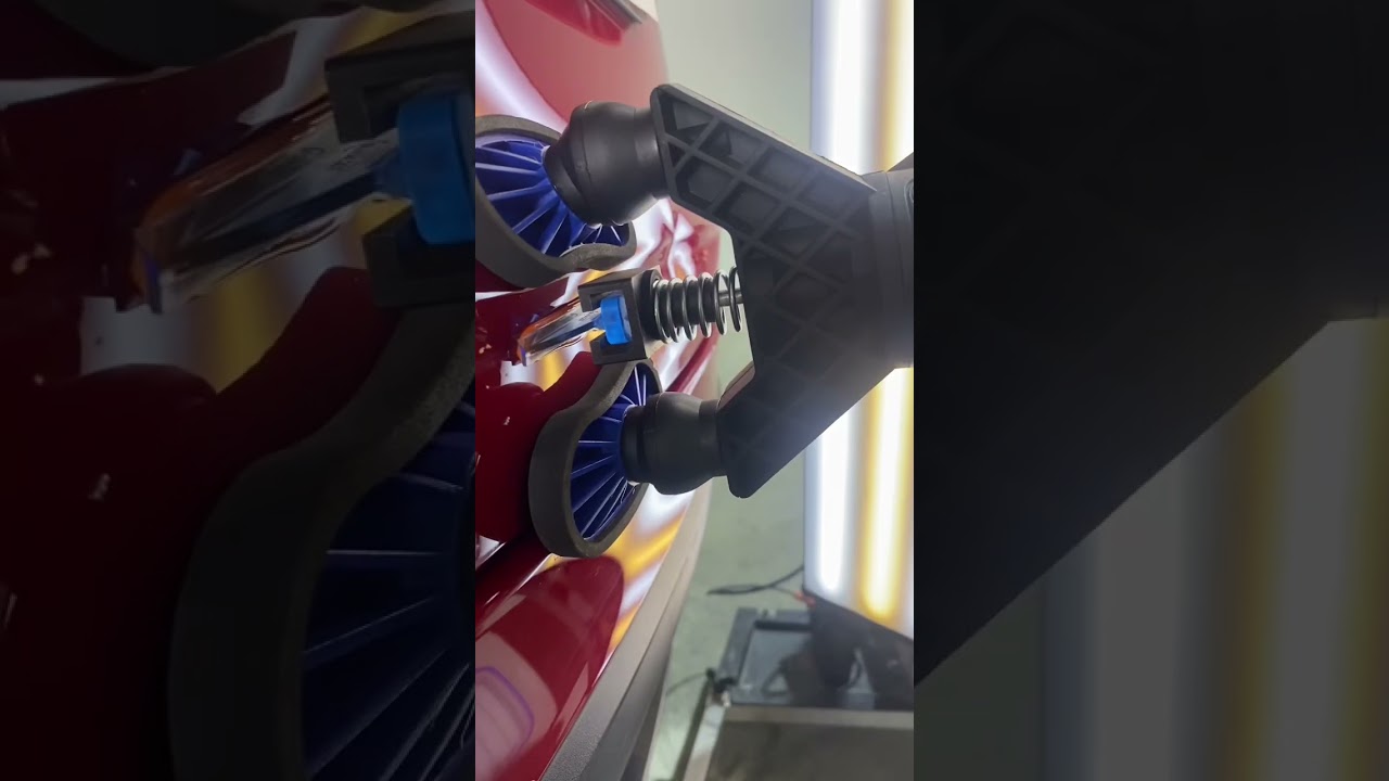 Tesla Model Y lift gate dent removal using PDR techniques #tesla #teslamodel