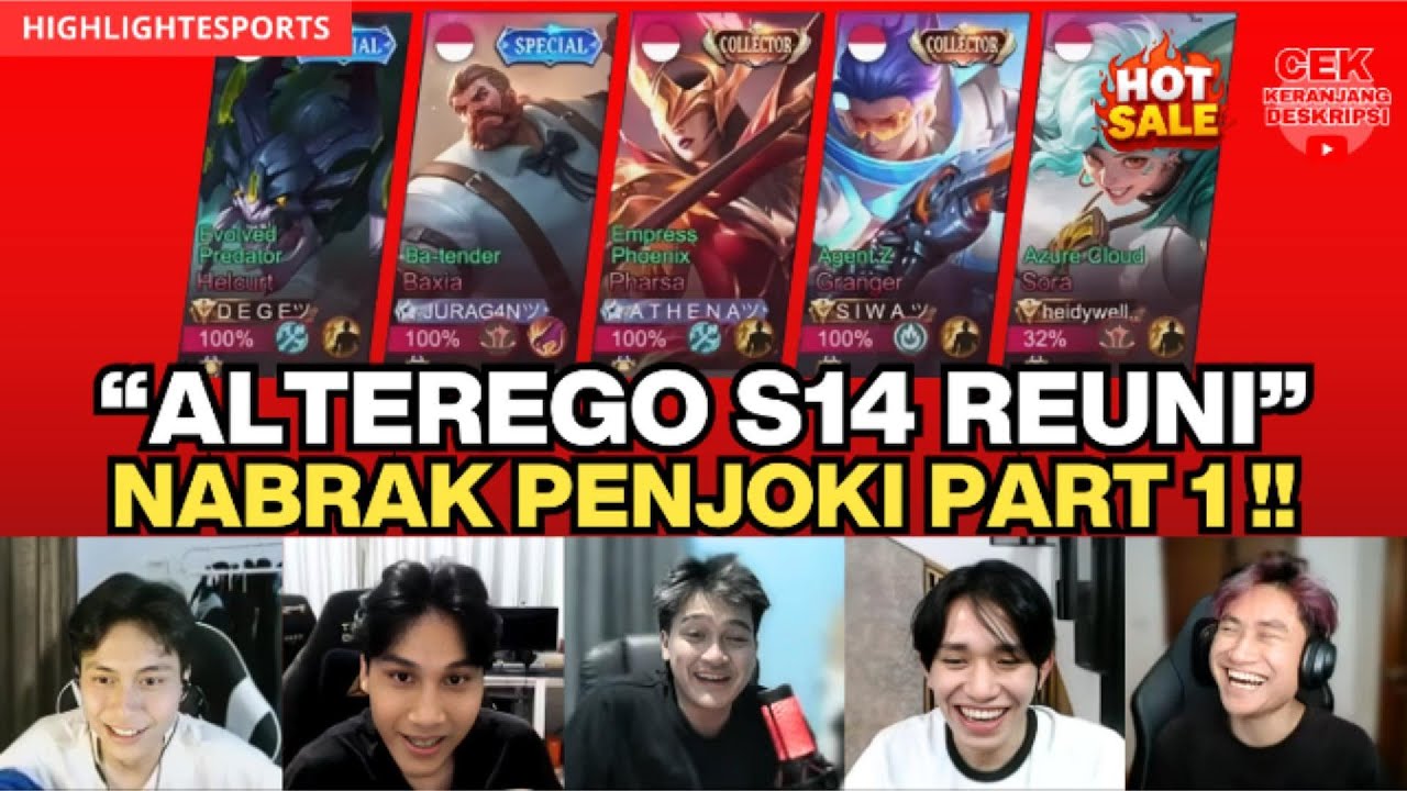 Nino, Alek, Nnael, Haiz dan Roundel reuni AE Session 14 !! langsung nabrak penjoki