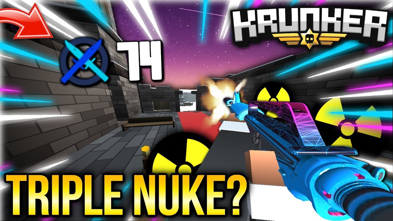 I GOT 3 NUKES IN ONE GAME? (Krunker High Kill Gameplay)