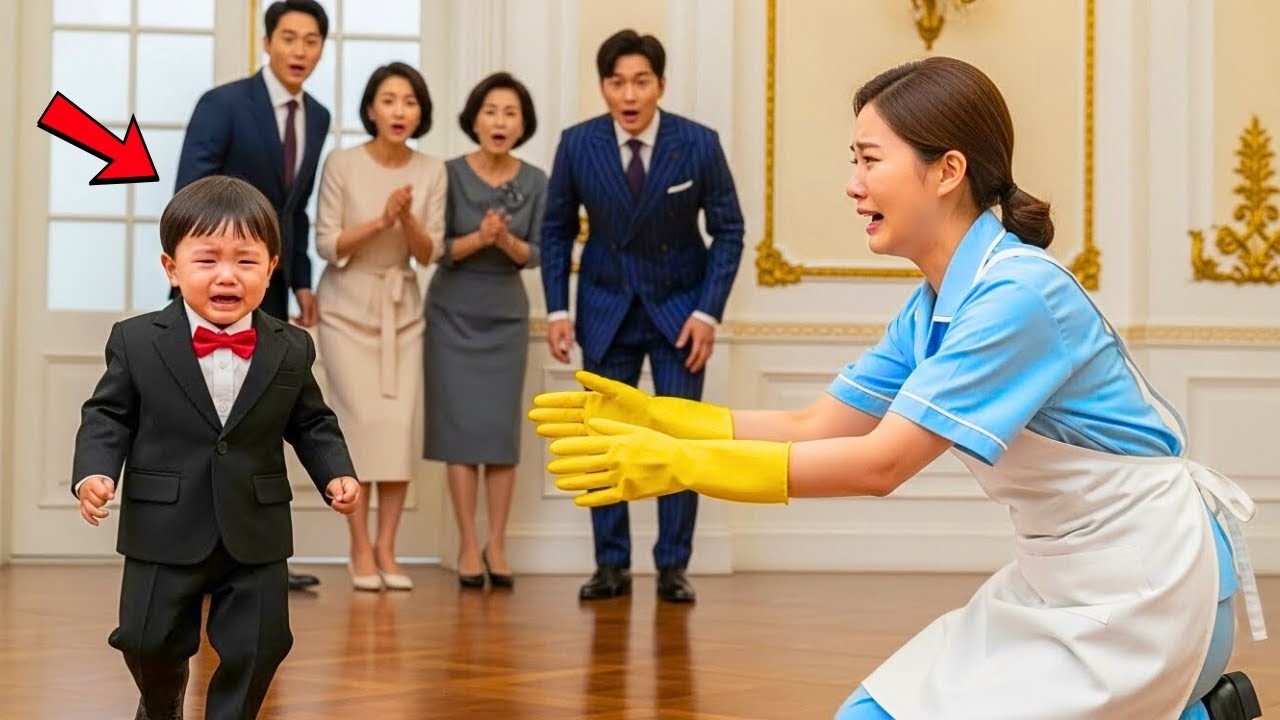 재벌의 아기는 가난한 청소부를 보자 울음을 터뜨렸다! 하지만 “마마” 라고 말하자 모든 하객들이 충격에 빠졌다