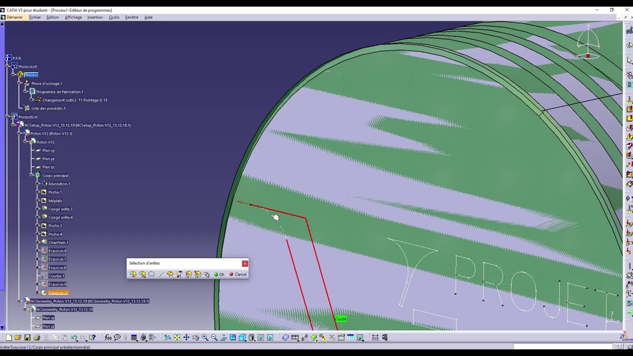 Réaliser une gravure par usinage avec la FAO CATIA