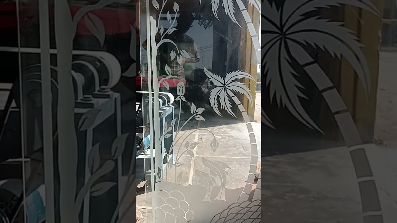 simple etching glass design #shorts #viral #design #trending #shorts #short