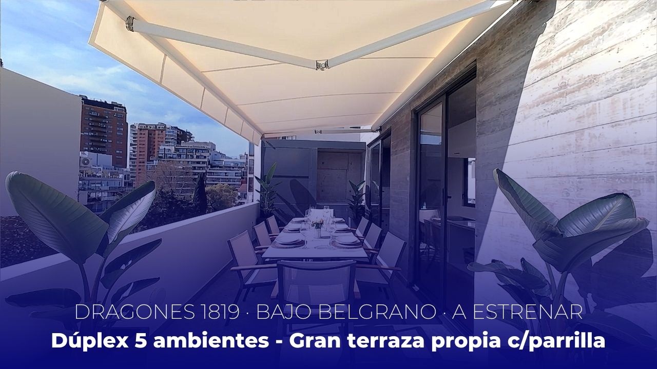 RECORRIDO Emprendimiento premium en Dragones 1819, Bajo Belgrano (Dúplex a estrenar)