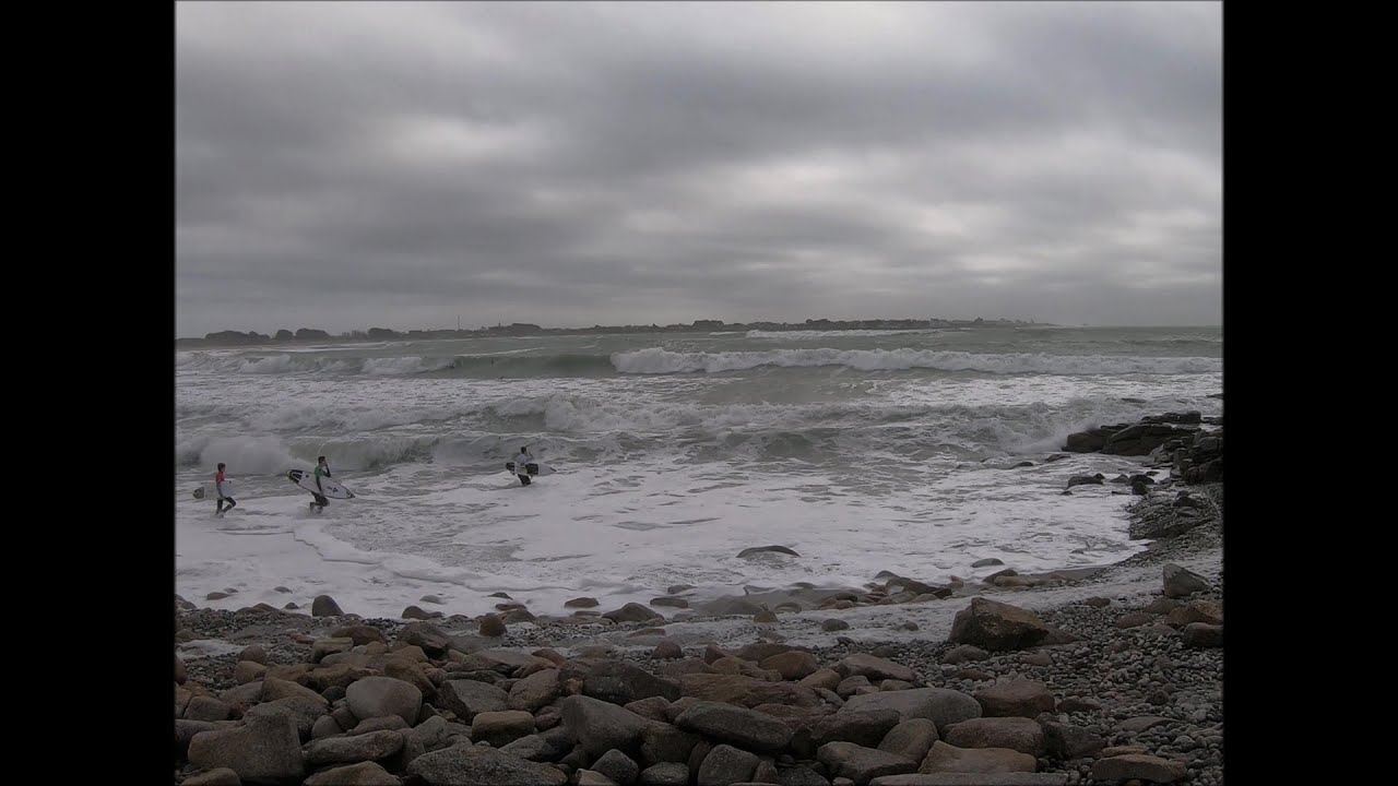 Spot de surf Breton pendant la grande mar&eacute;e 2020