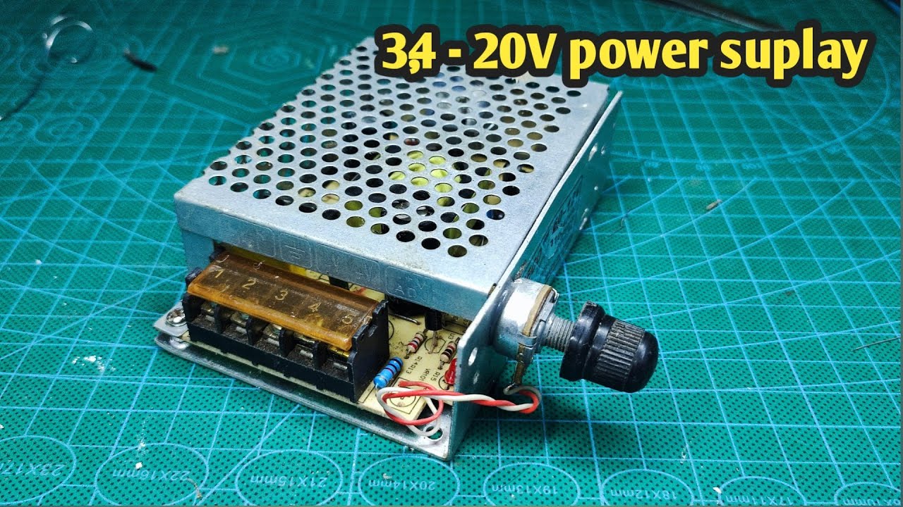 cara modifikasi power suplay cctv, jaring, adaptor 12V 5A.  menjadi 3-20volt 5A