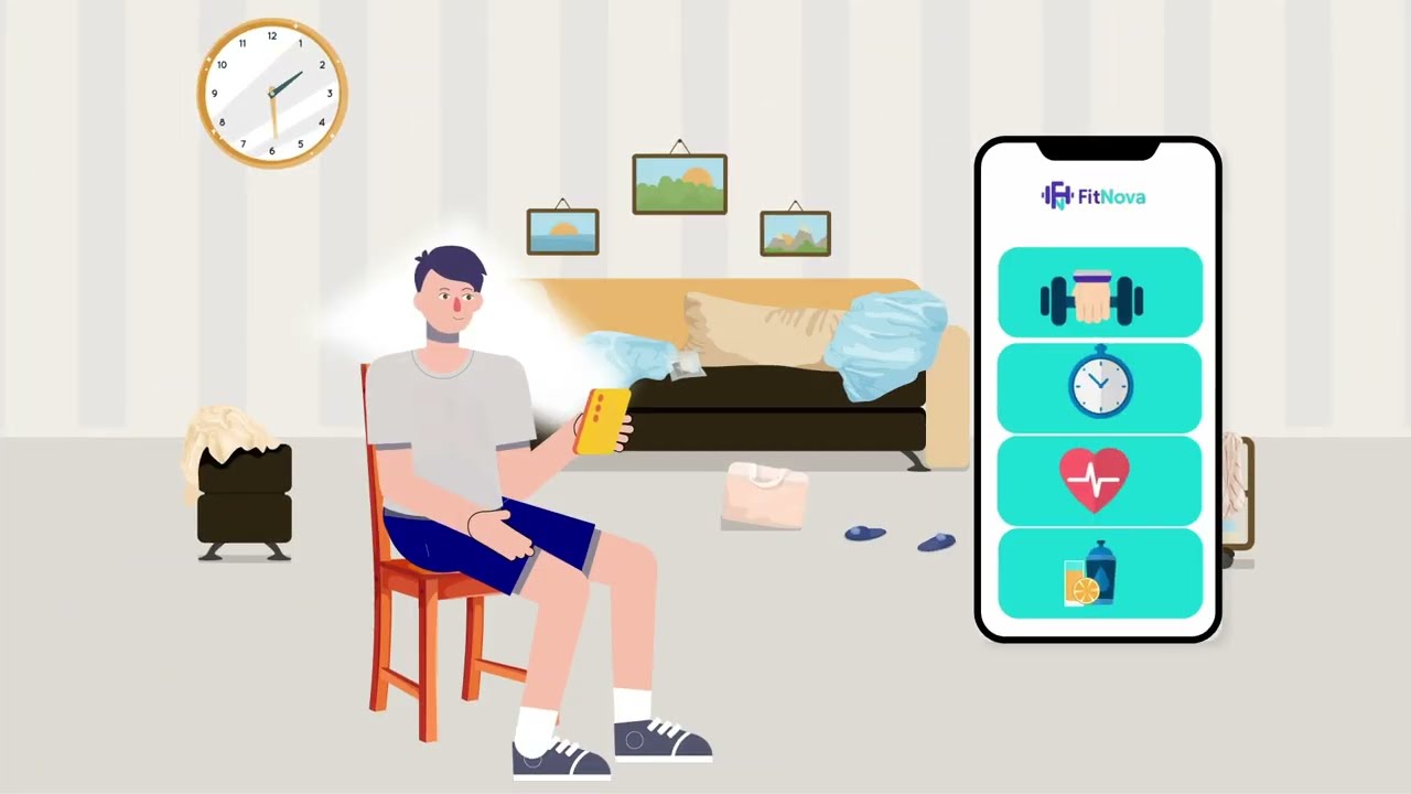 Fitness App UI Animation &ndash; Clean Motion Design