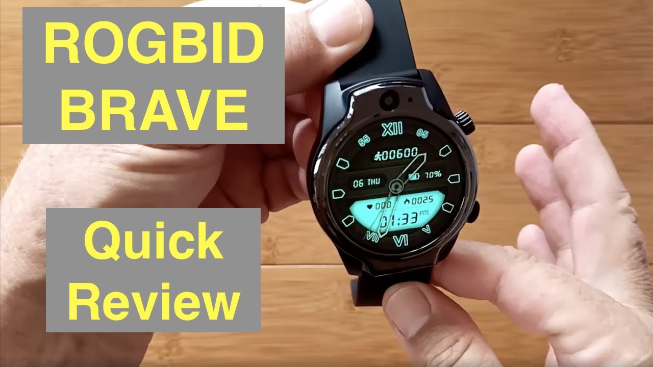 ROGBID BRAVE 1.69” TFT Screen 1360mAh 8MP Cams 3G+32G IP68 Waterproof 4G Smartwatch: Quick Overview