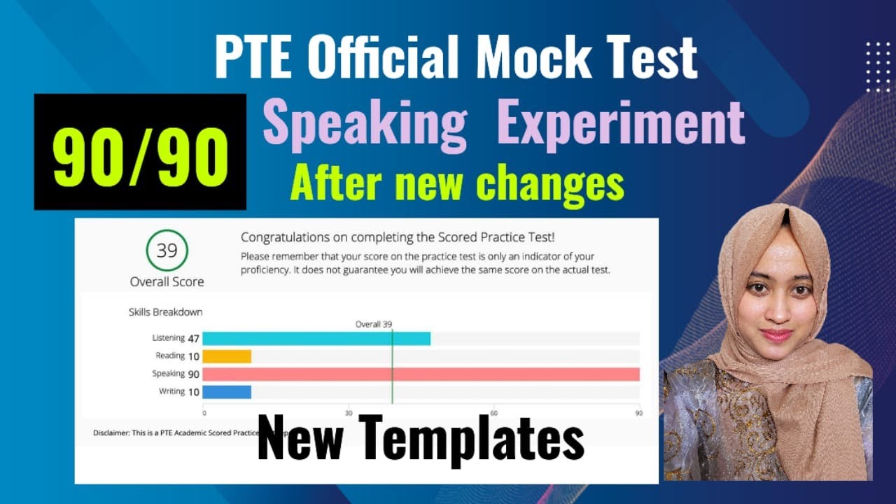 PTE new Official Mock test after 7 August পরিবর্তনের পর Speaking এর template 90/90