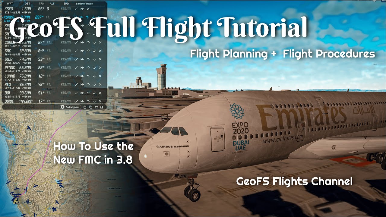GeoFS: Full Flight Tutorial (Planning + Procedures) | GeoFS Flights Channel