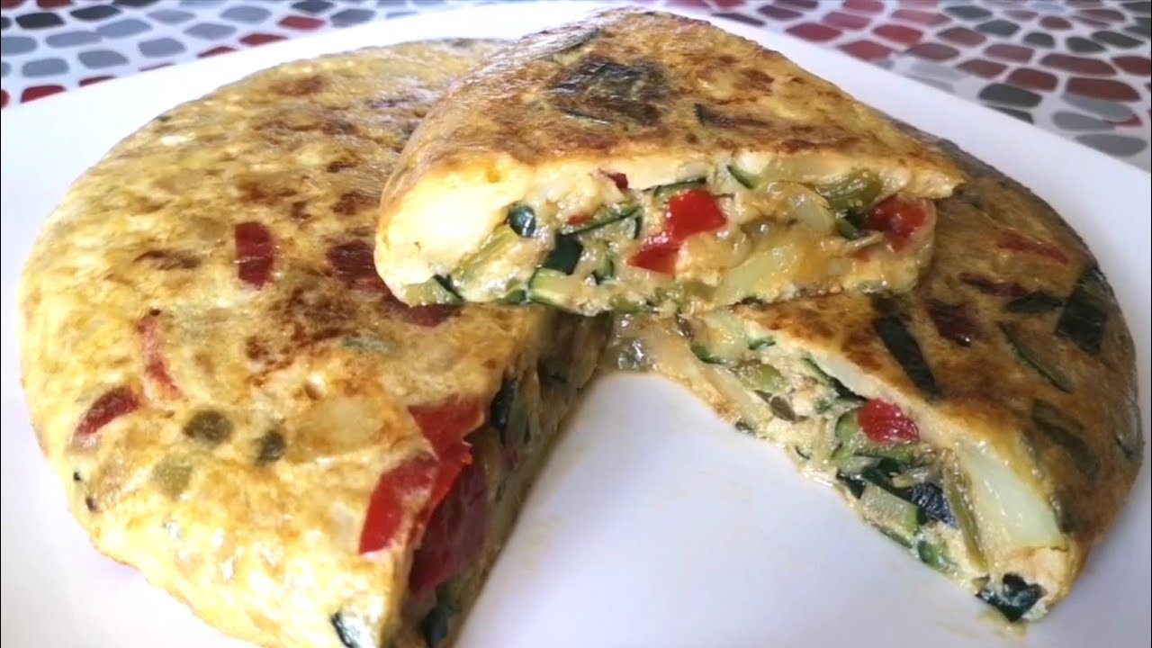 🥔🥒🌶️TORTILLA DE PATATAS, CALABACÍN Y PIMIENTOS👌MUY JUGOSA. //BEATRIZ COCINA.
