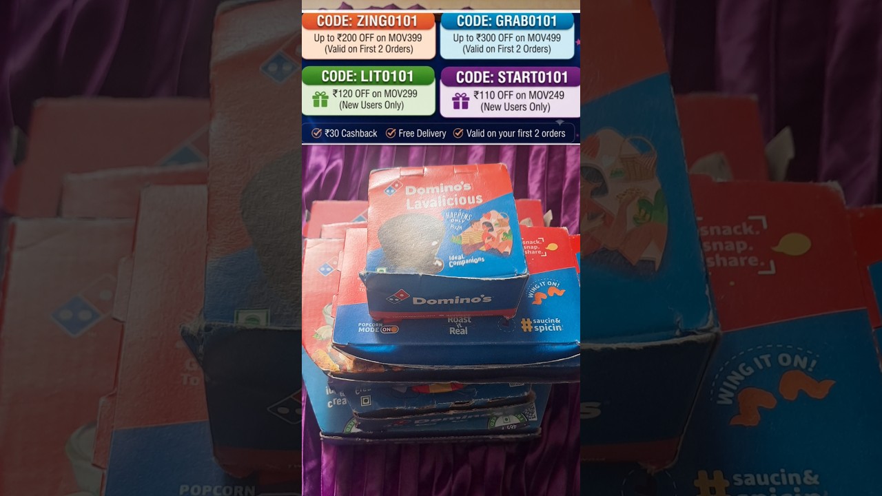 Domino's coupon code promo offers discount cashback diwali navratri christmas newyear2027