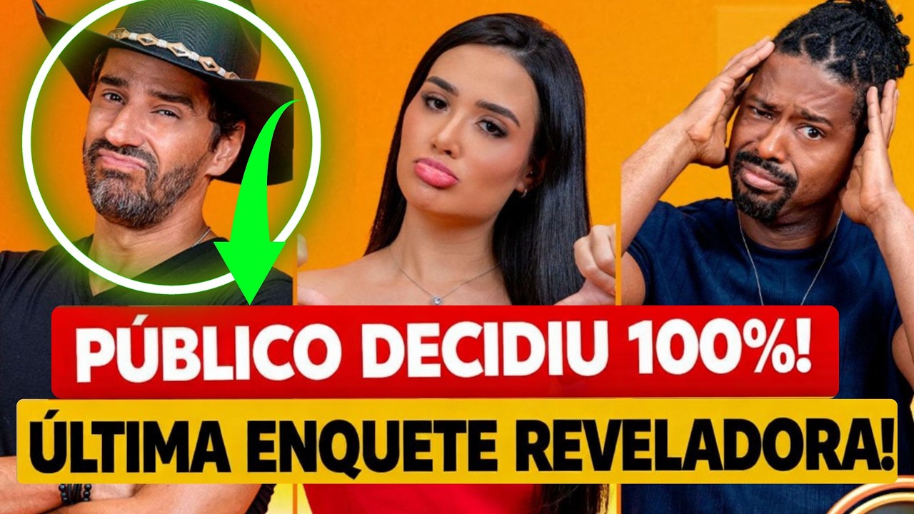 &Uacute;LTIMA ENQUETE DA FINAL REVELA O ELIMINADO DO BBB 26 HOJE ENTRE LEANDRO, ALBERTO COWBOY E JORDANA