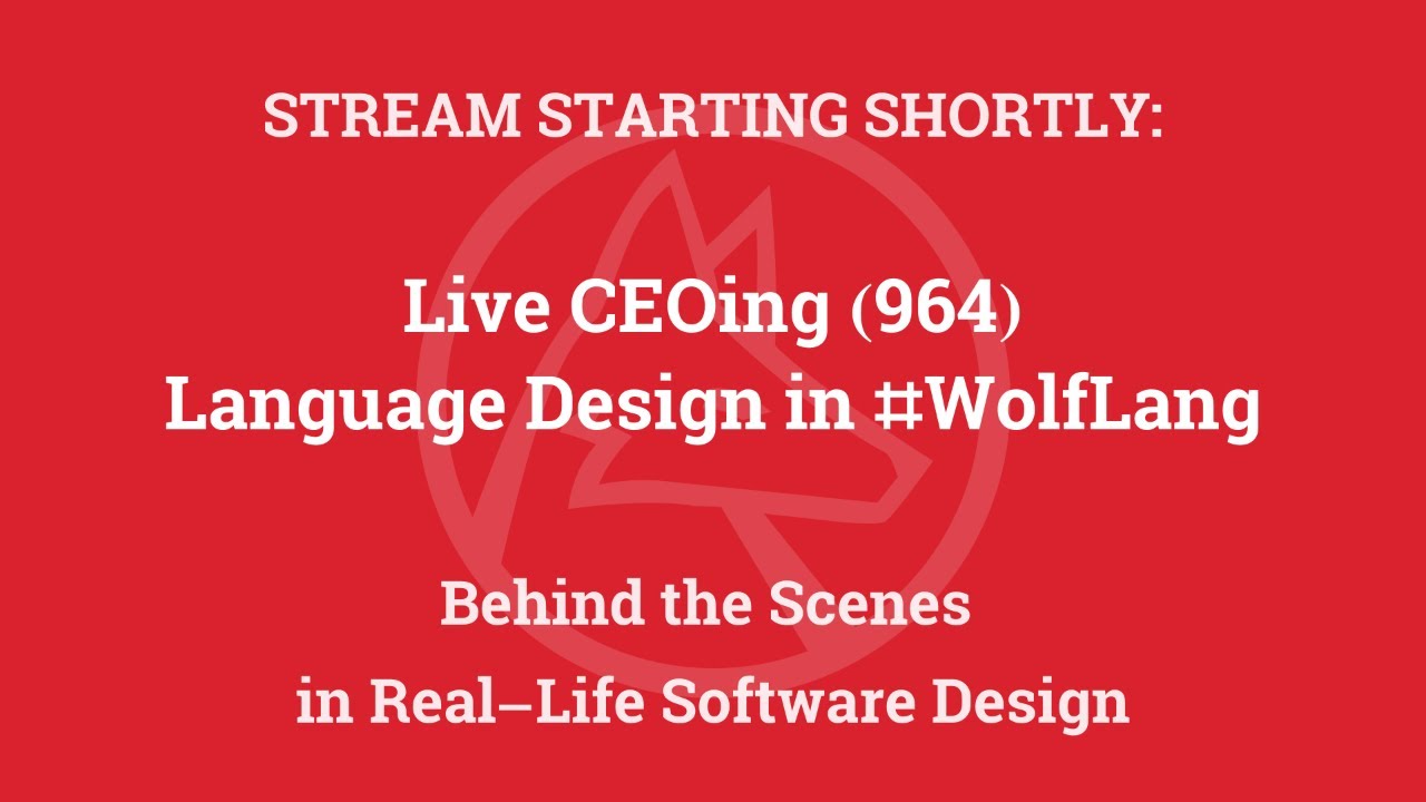 Live CEOing Ep 964: Language Design in Wolfram Language [Graphic Issues]