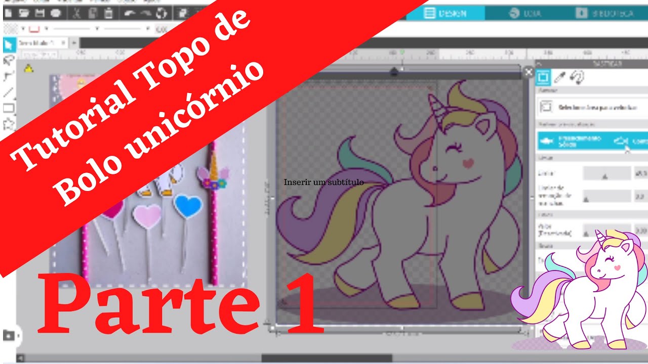 Tutorial - Topo de Bolo Unicórnio Parte 1 - Jessica Mateus