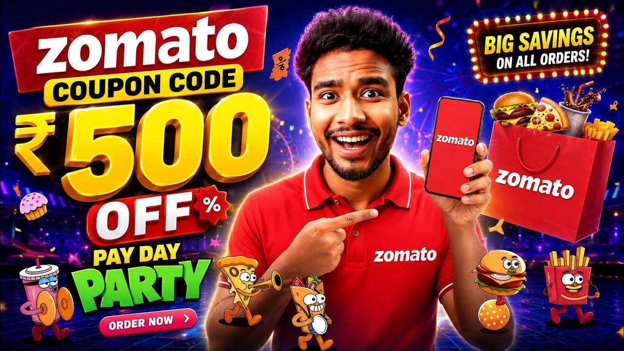 🚀 Zomato Coupon Code Today | ₹500 OFF, Free Delivery & Latest Zomato Offers 2026 🍔🔥