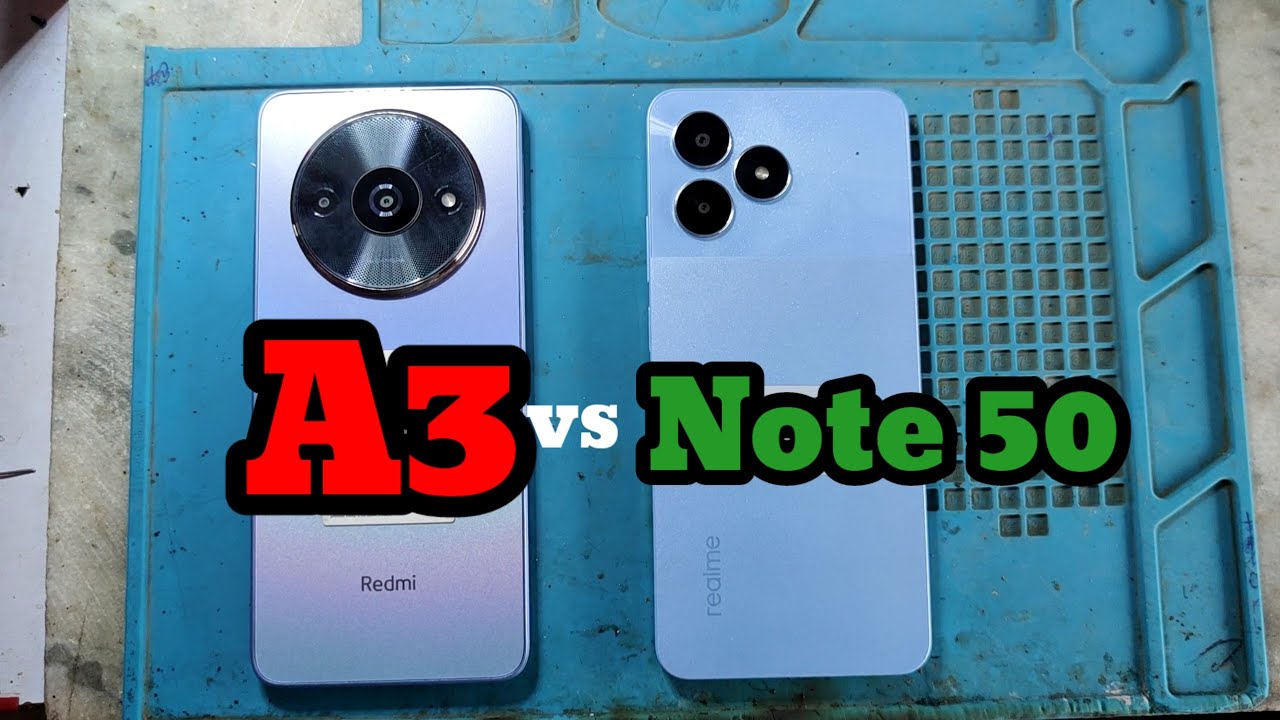 realme note 50 vs redmi a3 speed test