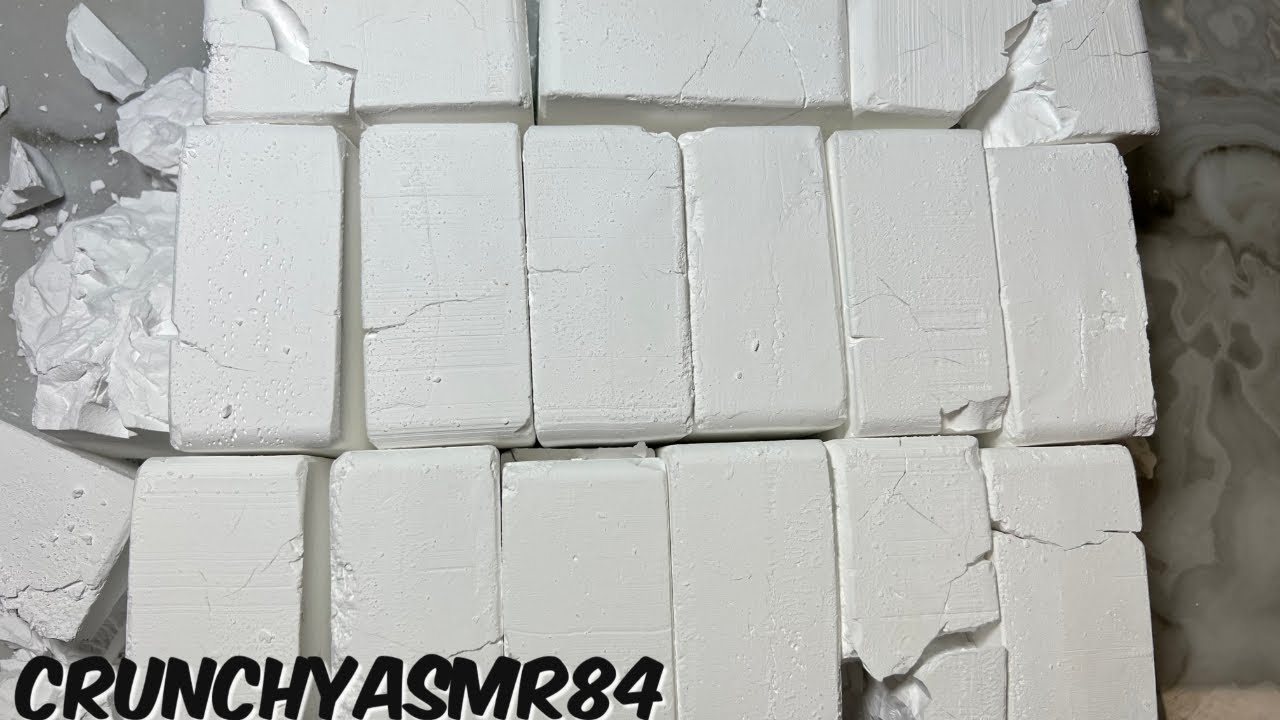 16 Blocks of Gritty Easy Grip w/Cornstarch | Oddly Satisfying | ASMR | Sleep Aid