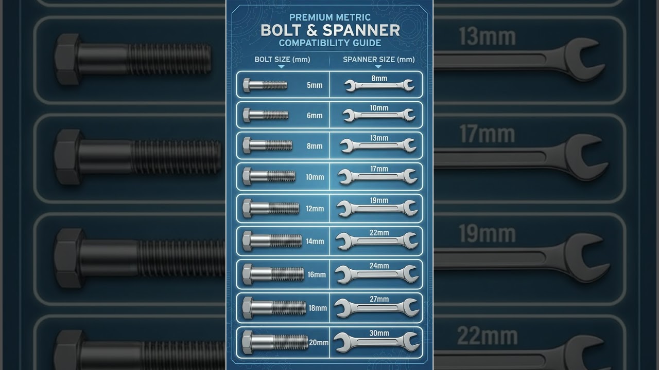 Bolt & Spanner Compatibility Guide 🔧 | Perfect Size Match Explained 