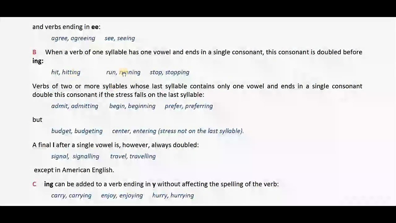 شرح مادة النحو (  الكرامر ) كلية التربية الأساسية موضوع present continuous و present simple.
