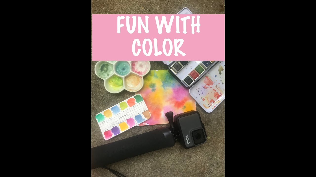 Tie-dyed watercolor painting