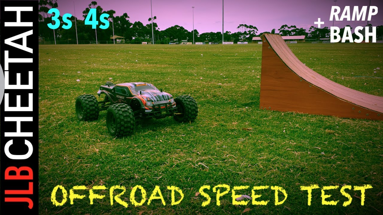 Offroad Speed Tests and Ramp Bash JLB Cheetah 11101 120A