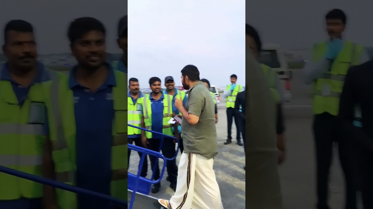 Mammookka Latest At Trivandrum Airport 😍