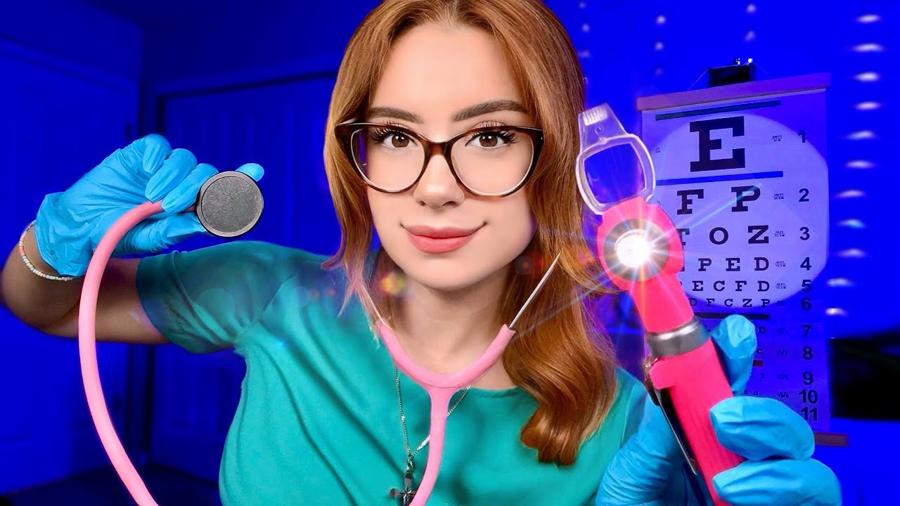 ASMR Infirmière Exam AU LIT 🩺 Nurse Roleplay, Examen Oreille, Yeux, Nerf Cranien, Bilan Médical