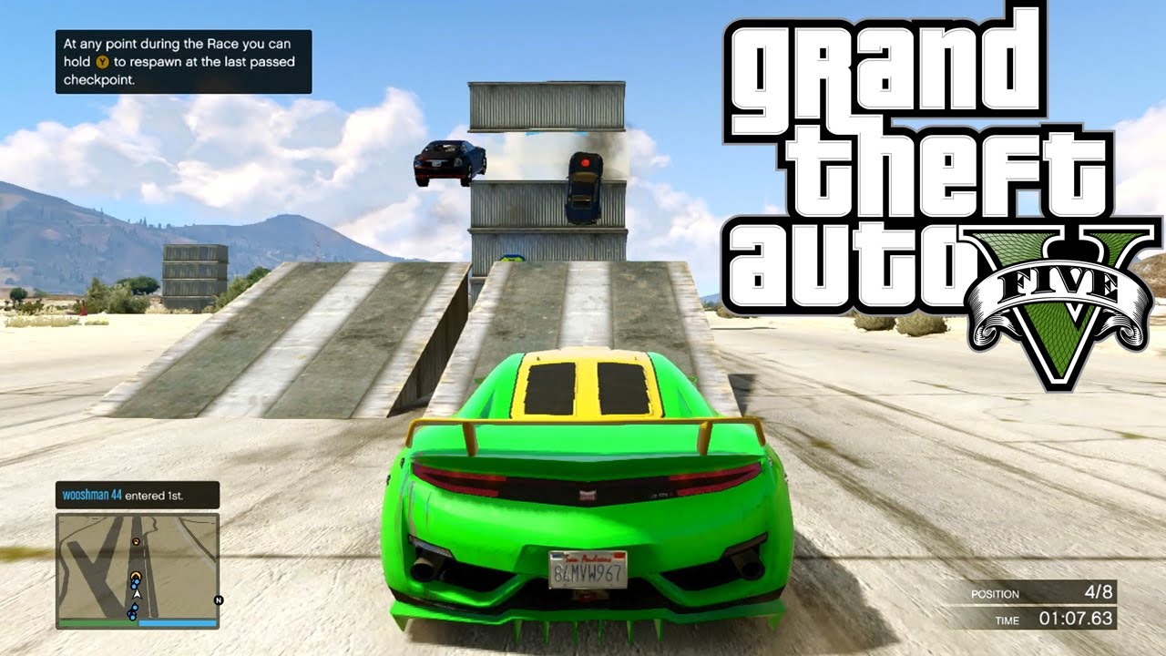 GTA 5 ONLINE Flappy Cars ( 2685 RP & $4540 ) ( Fun Custom Race ) GTA V MULTIPLAYER