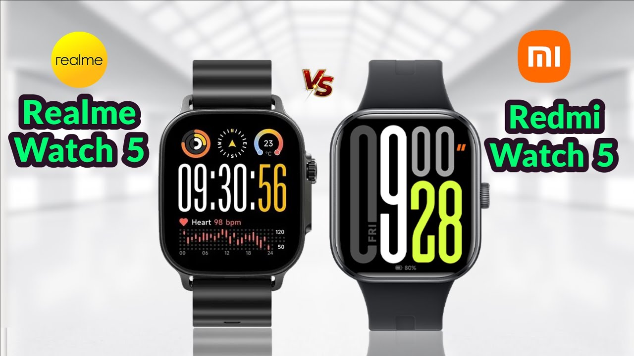 Realme Watch 5 Vs Xiaomi Redmi Watch 5 Specs Compare