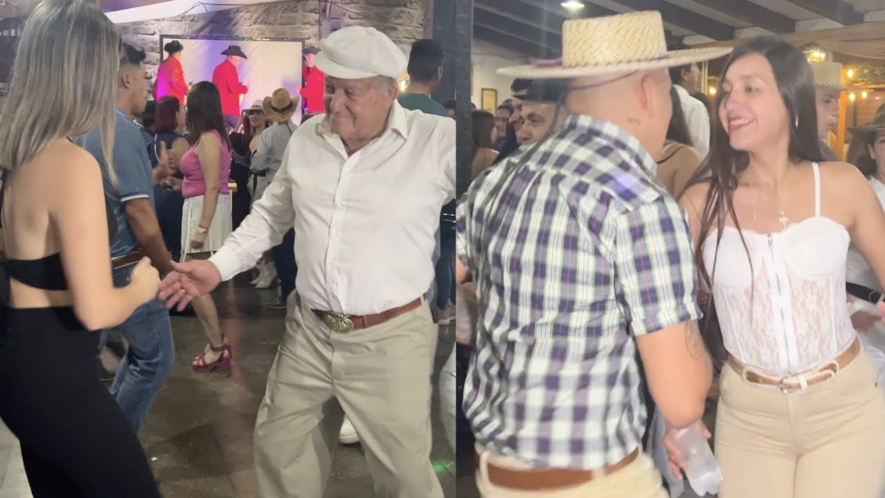 Tremenda energía de don German bailando rancheras en centro de evento EL HOYO de Santiago chile
