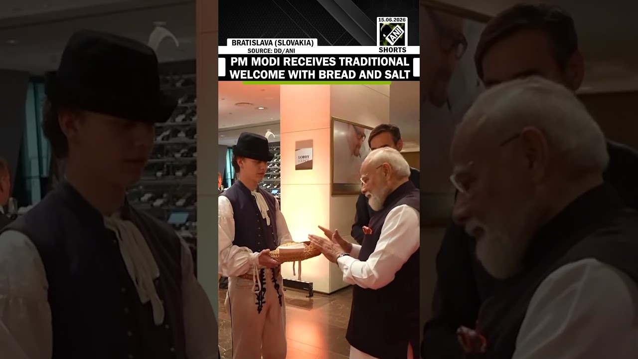 PM Modi receives traditional Bread and Salt welcome upon arrival in Bratislava, Slovakia