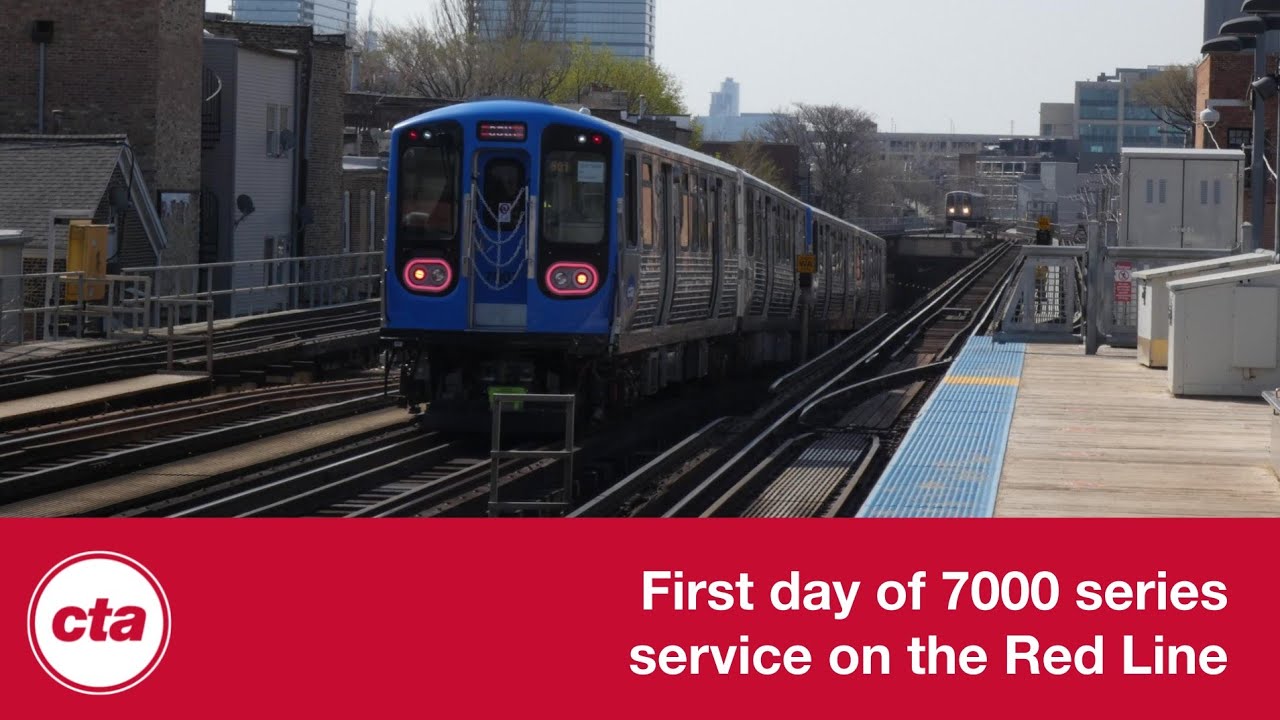 CTA 7000 Series 'L' Cars Begin In-Service Testing on the Red Line