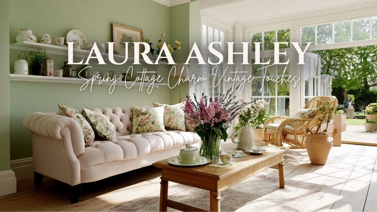 Laura Ashley Spring House Design Romantic Vintage Decor with Natural & Cottage Touches