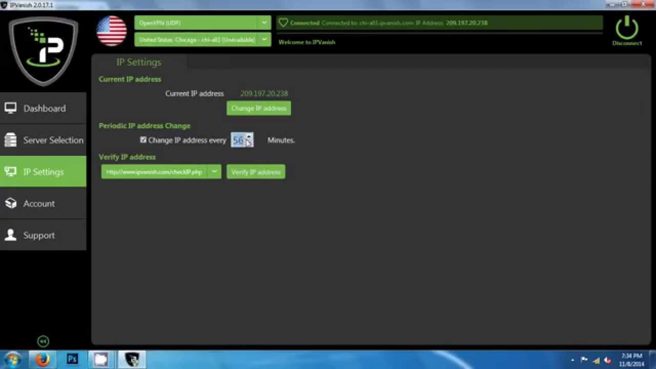 Automatically change IP Address every 1 minute