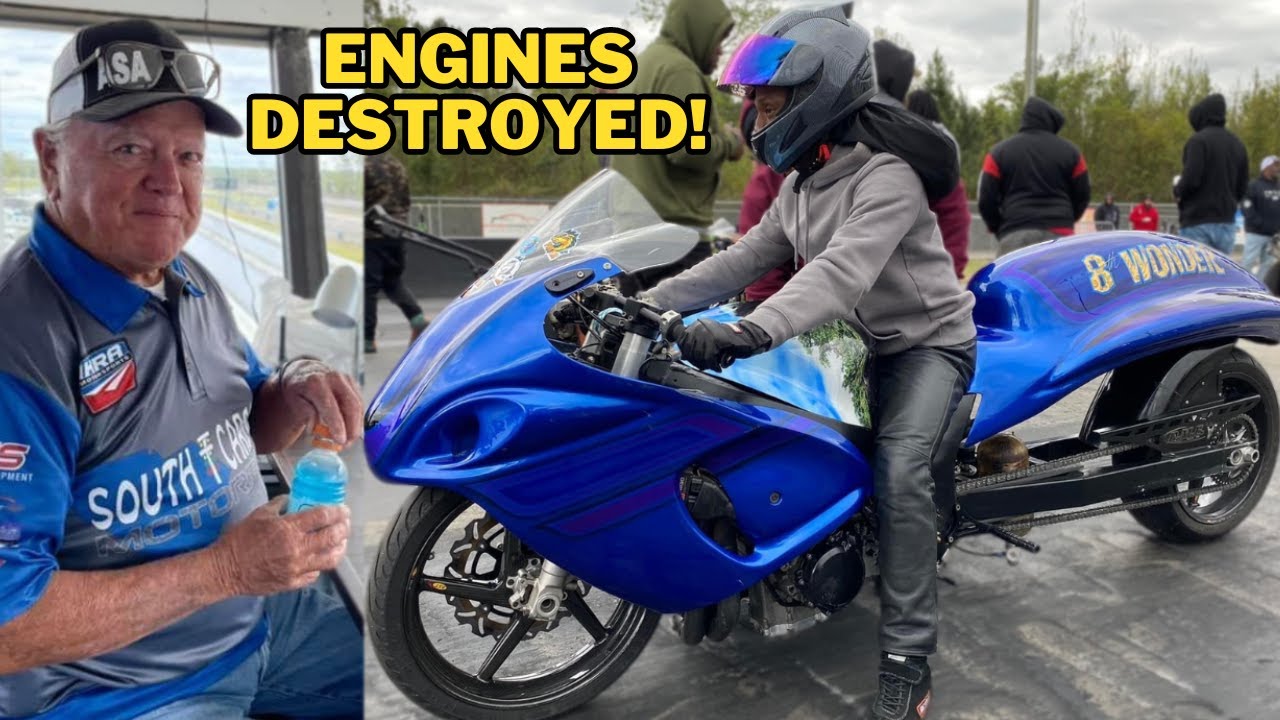 What Happens When 600 H.P. Nitrous Bikes Race In the Cold!