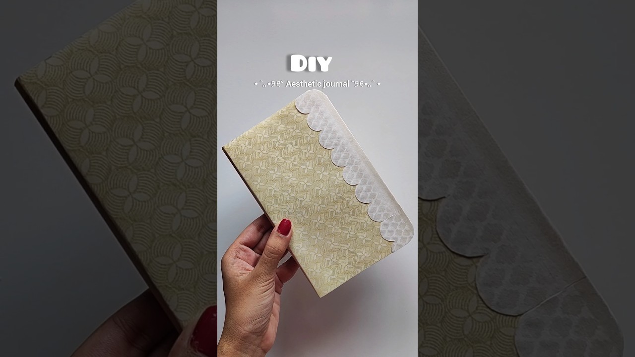 Diy Diary Making At Home 🤍 || Diy Aesthetic Journal 🌸 #shorts #diy #art #journal #aesthetic #craft