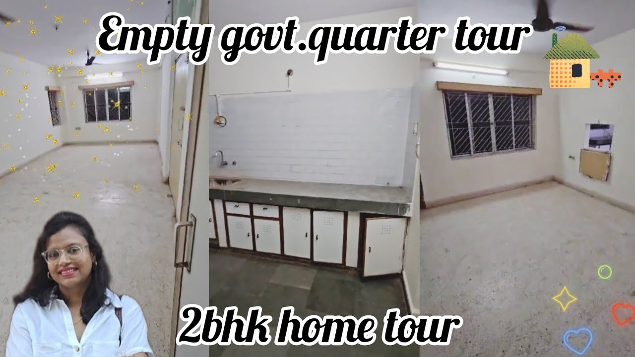 government quarters tour/sarkari ghar/empty house tour
