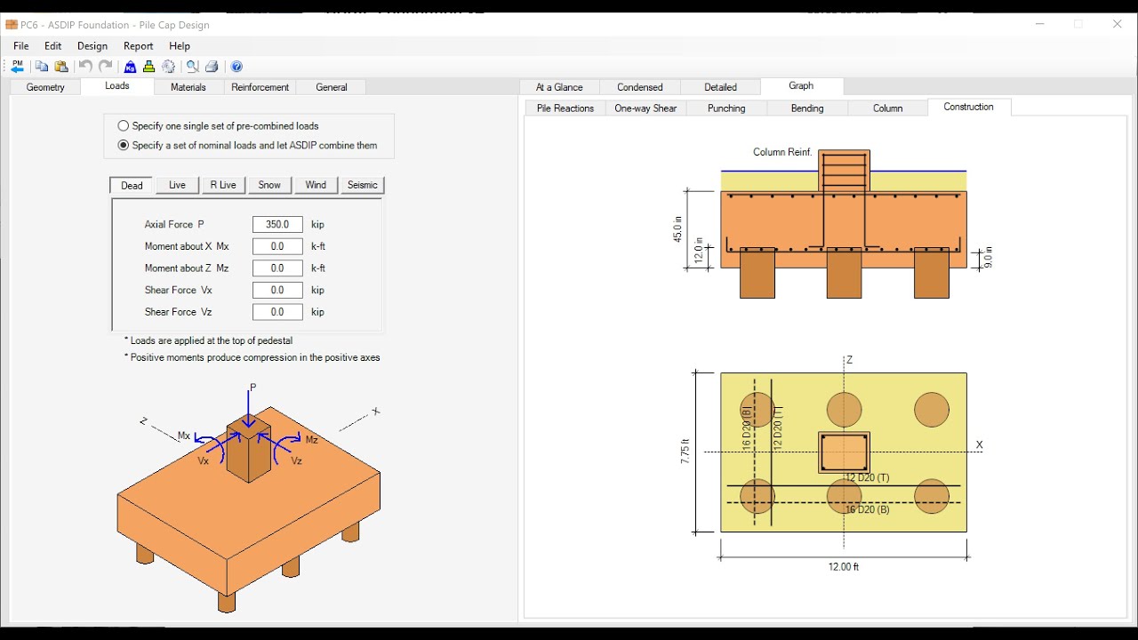 Pile Cap Design in ASDIP Foundation v4