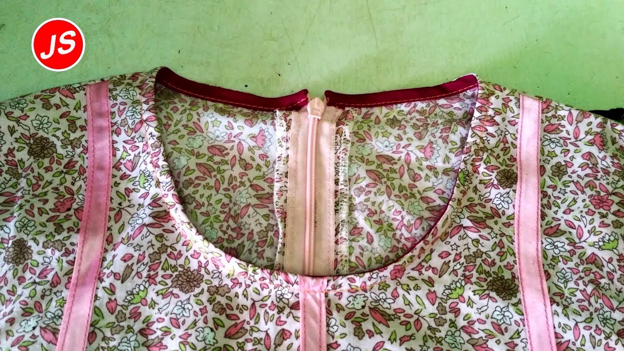 Menjahit Bisban Pada Leher Baju #2