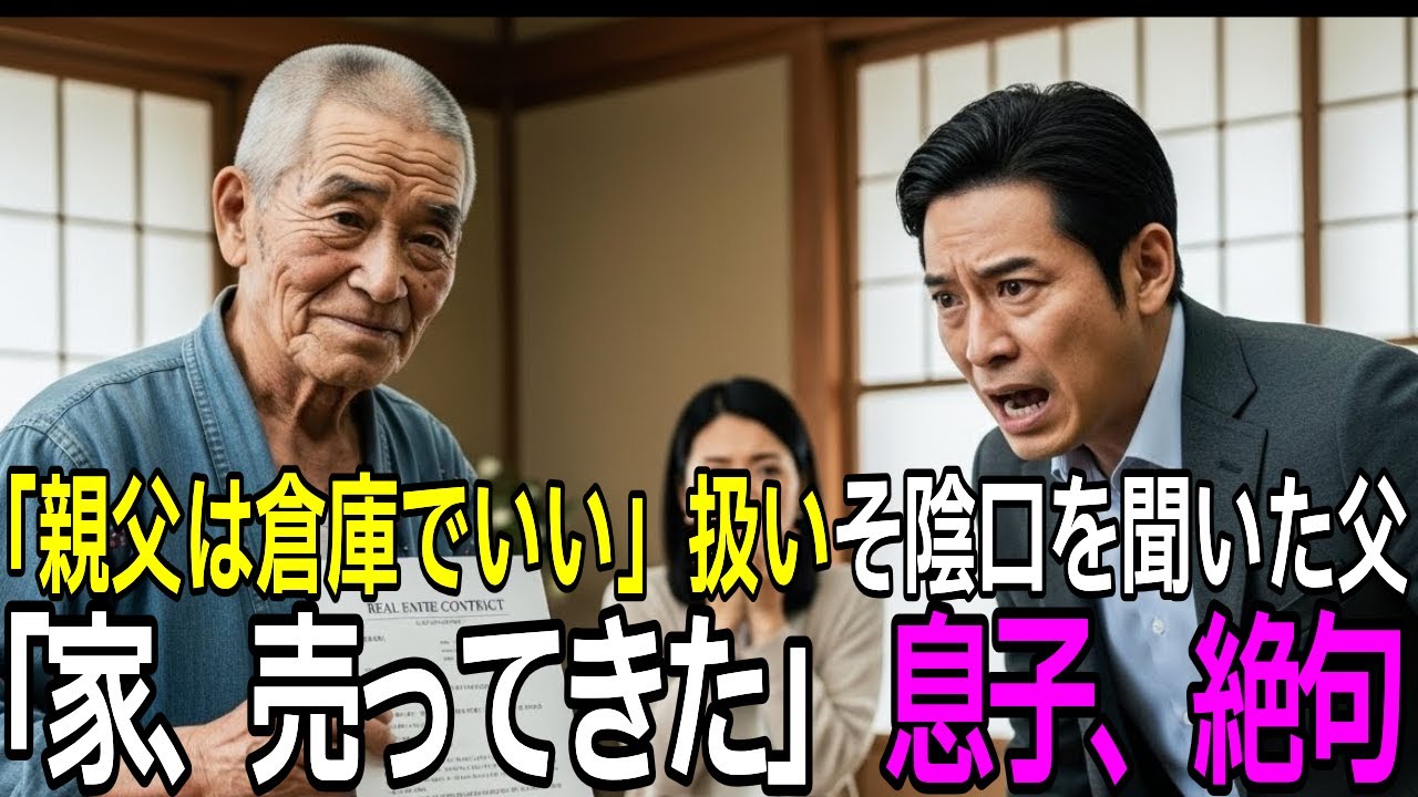「名義をよこせ！」父をゴミ扱いした息子夫婦の末路→翌日、父が家を売却し退去宣告ｗ【スカッとする話】【朗読】