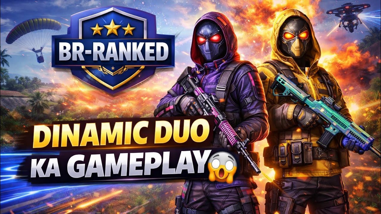 BR-RANKED MA DYNAMIC DUO 🔥 OP GAMEPLAY 😱 | FULL RUSH + HEADSHOT 😍