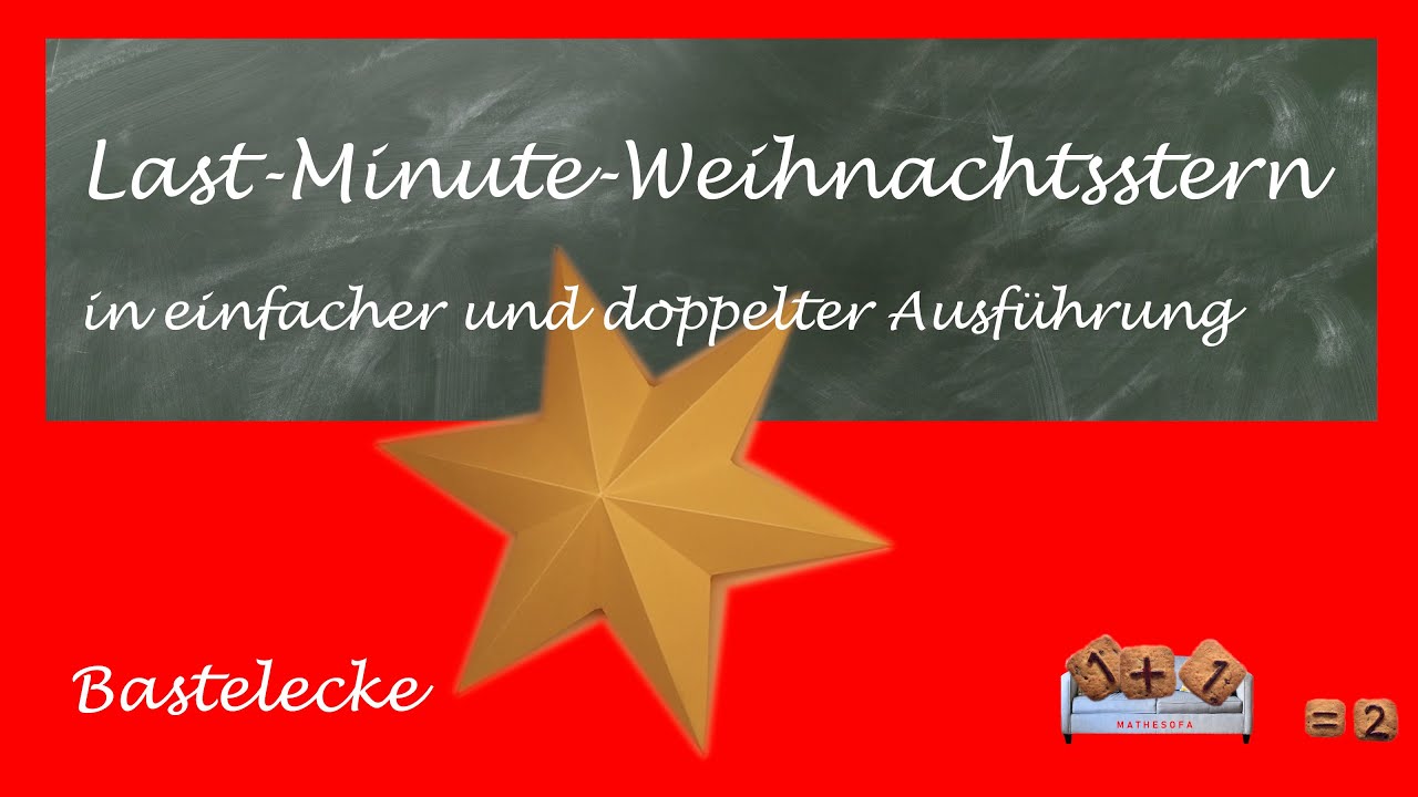 In letzter Minute ... schneller Weihnachtsstern