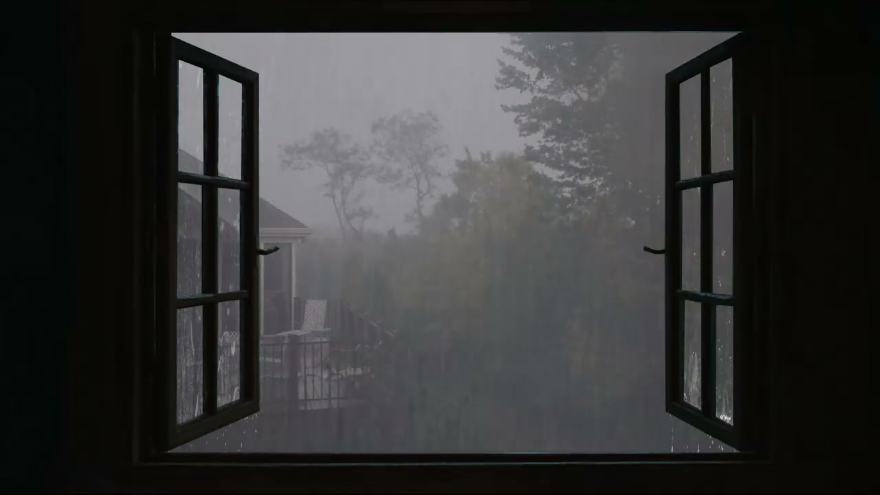 Violent storm in Marfa (Texas) #thunderstorm #rainsound #bigstorm #weather #window #ASMR