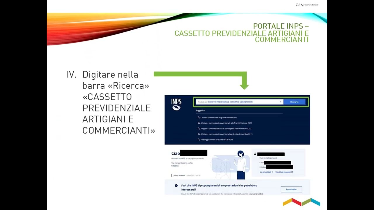 PORTALE INPS: Accesso al cassetto previdenziale