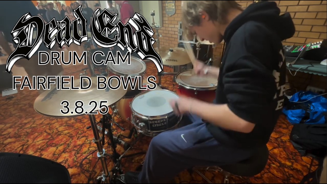 (DRUM CAM) Supporting Carcanoid at Fairfield Bowls Club, 3rd August 2025