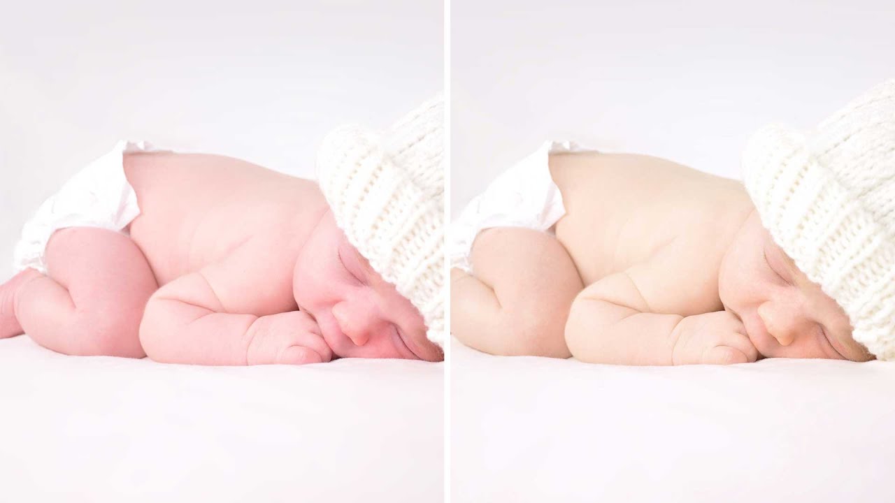 Как исправить цвет детской кожи в Photoshop