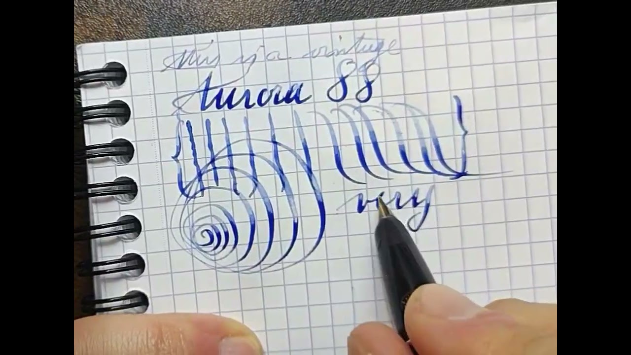 Vintage Aurora 88 sterling silver cap flexible writing sample 