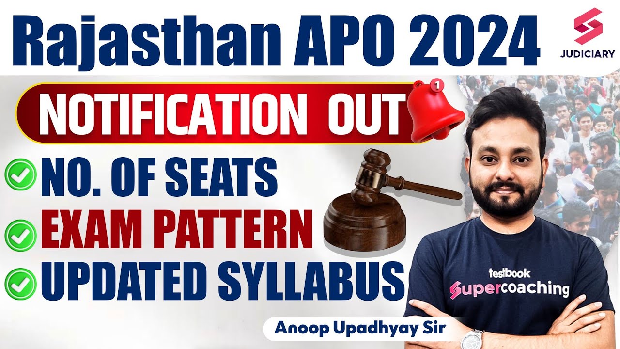 Rajasthan APO 2024 notification | Rajasthan APO Syllabus | Rajasthan APO by