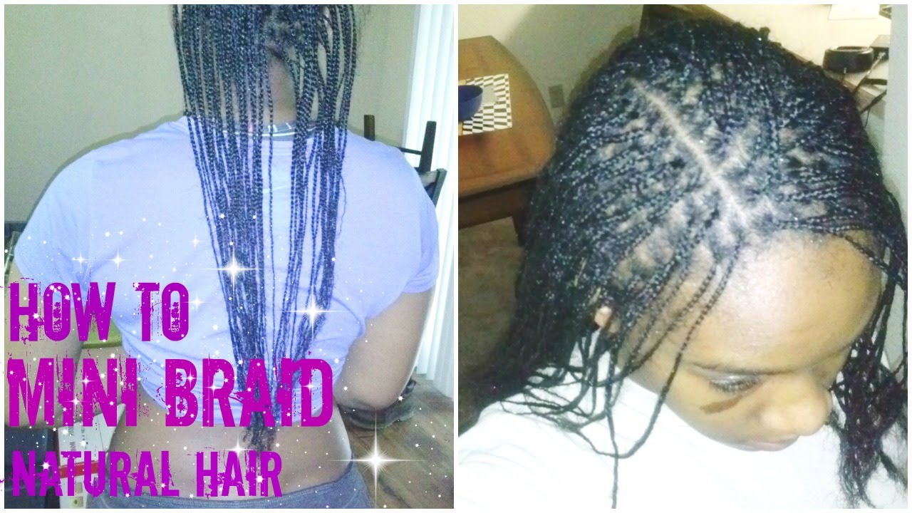 Natural Hair: How to mini braid natural hair